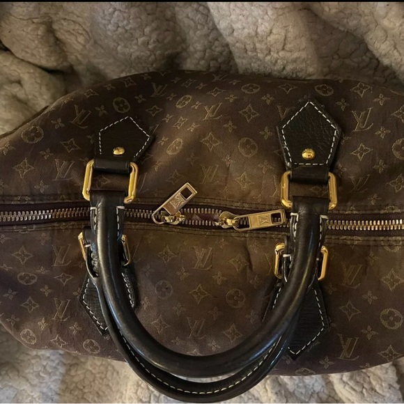 Louis Vuitton Handbags - Authentic Louis Vuitton Brown Monogram Ideyll Ebene Speedy Satchel 30 Preloved